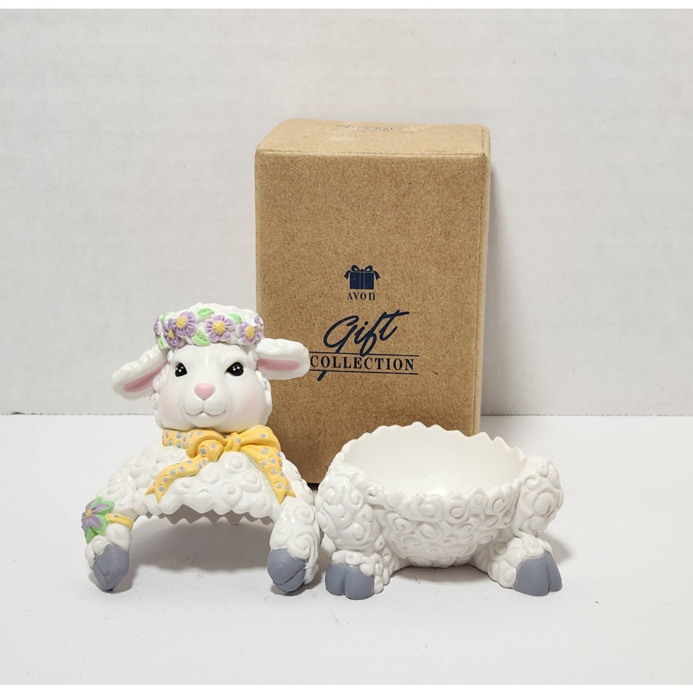 3 New Vintage 1997 Avon Egg Pals Easter Egg Holder Original Boxs Lamb Duck Bunny - Picture 4 of 12